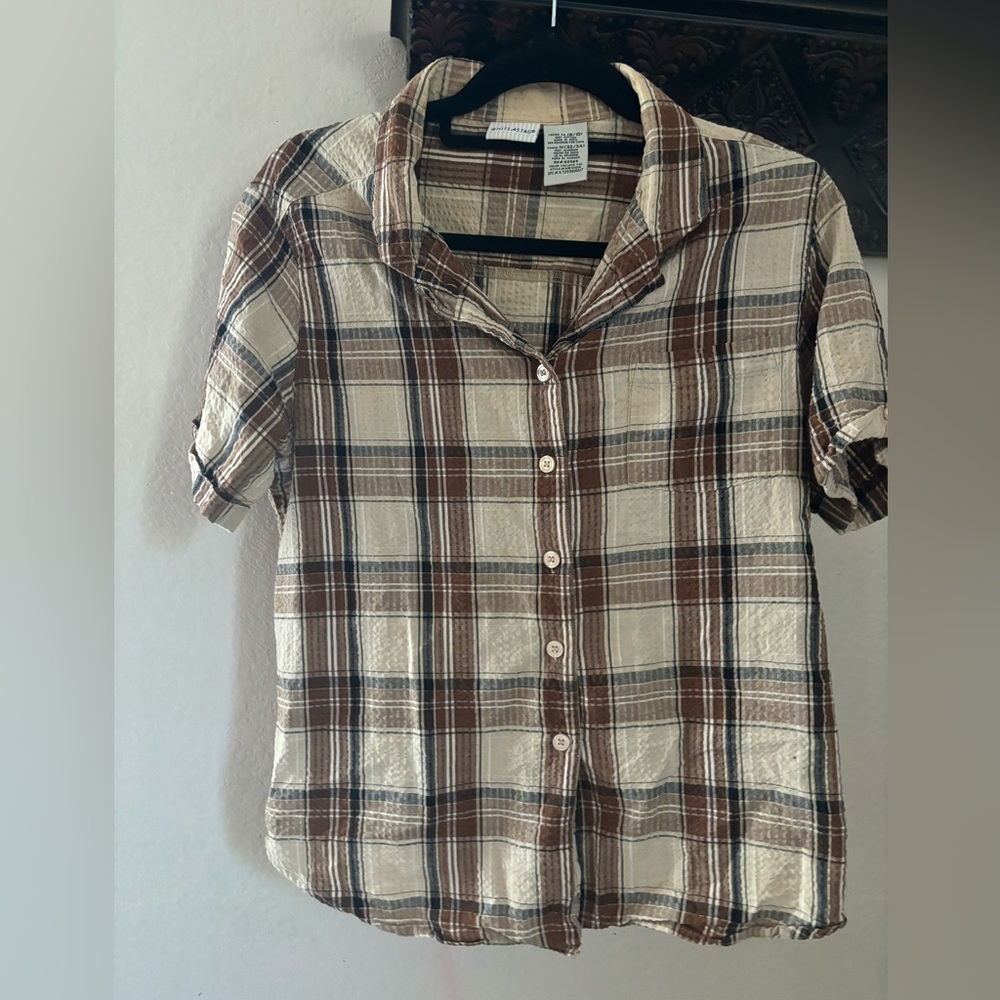 White stag pleaded blouse medium